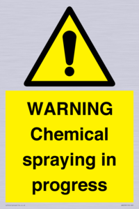 WARNING Chemical spraying in progress